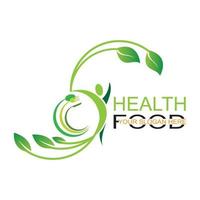 healthy food logo vector design icon illustration