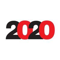 feliz año nuevo 2020 logo texto diseño vector ilustración - vector