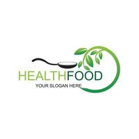 healthy food logo vector design icon illustration