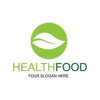 healthy food logo vector design icon illustration