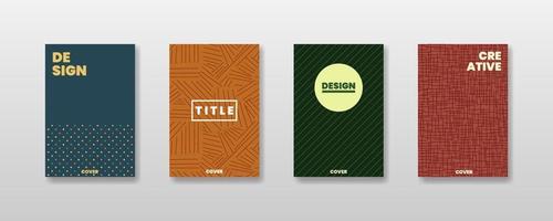 Company Book Cover Design Template in A4 with pattern. Adaptable to Brochures, Annual Reports, Magazines, Posters, Business Presentations, Portfolios, Flyers, Banners, Websites. vector