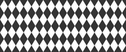 Harlequin seamless pattern. Geometric background with with black and white rhombus. Circus or masquerade ornament vector