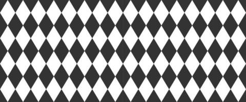 Harlequin seamless pattern. Geometric background with with black and white rhombus. Circus or masquerade ornament vector