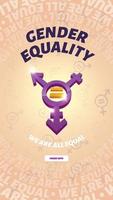 Gender equality, symbol of male and female equal vector