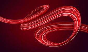 Abstract design. Red color modern background with twisted brush stroke, smear wave, splash curl of red paint 3d illustration photo