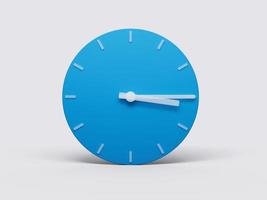 Minimal Clock time 3 15 o'clock or Three Fifteen on light pastel background 3d illustration photo