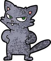 personaje de gato vectorial en estilo de dibujos animados vector