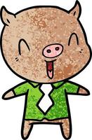 Vector pig character in cartoon style