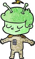 Vector alien character in cartoon style