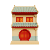 Chinatown Shophouse 3D Element png