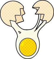 cartoon cracked egg vector