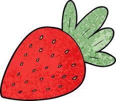 cartoon red strawberry vector