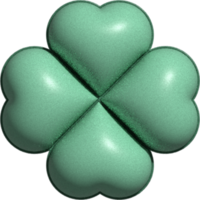 cute 3D lucky clover leaf decoration png