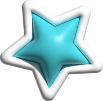 cute 3d star decoration png