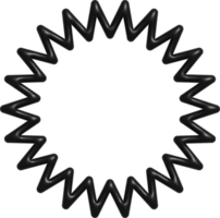 3d black abstract shape decoration png