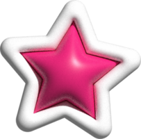 linda decoración de estrellas en 3d png