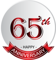 65th anniversary celebration label png