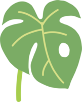 boho monstera foglia disegno a mano libera design piatto. png