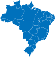 Brazil political map divide by state png