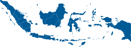mapa político de indonesia dividido por estado png