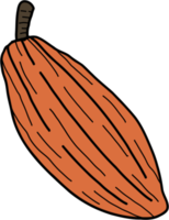 cacao frutta scarabocchio a mano libera disegno. png