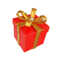 Christmas 3d element gift box png