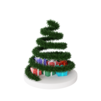 elemento 3d de árvore de natal png