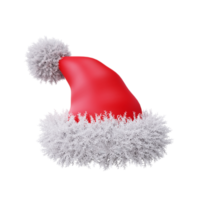 sombrero de navidad elemento 3d png