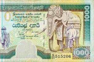 1000 rupias de Sri Lanka billete de dinero billete de color foto