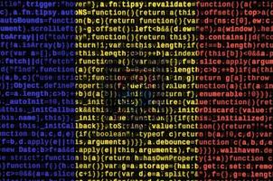 Moldova flag is depicted on the screen with the program code. The concept of modern technology and site development photo