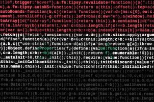 Syria flag is depicted on the screen with the program code. The concept of modern technology and site development photo