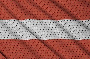 Austria flag printed on a polyester nylon sportswear mesh fabric photo