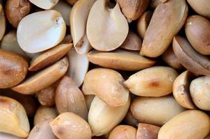 Peanut. A lot of small yellow nuts without peel. Background texture photo