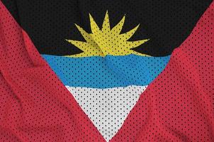 Antigua and Barbuda flag printed on a polyester nylon sportswear photo