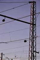 Railroad overhead lines photo