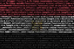 Egypt flag is depicted on the screen with the program code. The concept of modern technology and site development photo