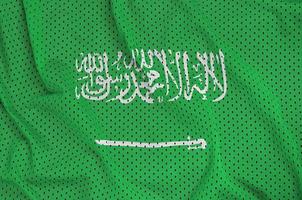 bandera de arabia saudita impresa en una malla deportiva de nailon y poliéster f foto