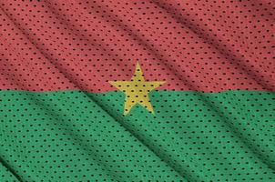 Burkina Faso flag printed on a polyester nylon sportswear mesh f photo