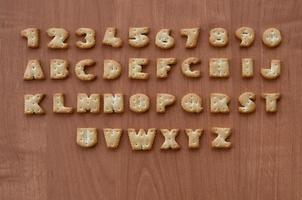 Cracker alphabet characters photo
