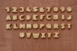 Cracker alphabet characters photo