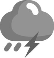 Thunderstorms weather, illustration, vector on a white background.