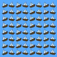 Boat wallpaper, illustration, vector on white background.