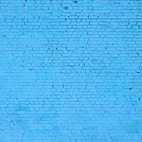 Square brick block wall background and texture. Painted in blue photo