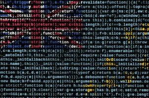 Tuvalu flag is depicted on the screen with the program code. The concept of modern technology and site development photo