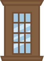 hermosa ventana, ilustración, vector, sobre un fondo blanco. vector