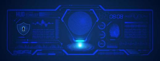 Modern Blue HUD Technology Screen Background vector