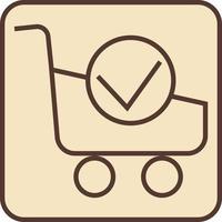 Full shopping cart, illustration, vector, on a white background. vector