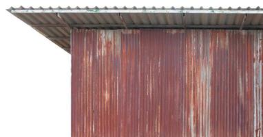 isolated old rusty galvanized sheet wall photo