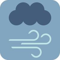 Cloud with strong wind, illustration, vector on a white background.