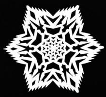 snowflake on black paper photo